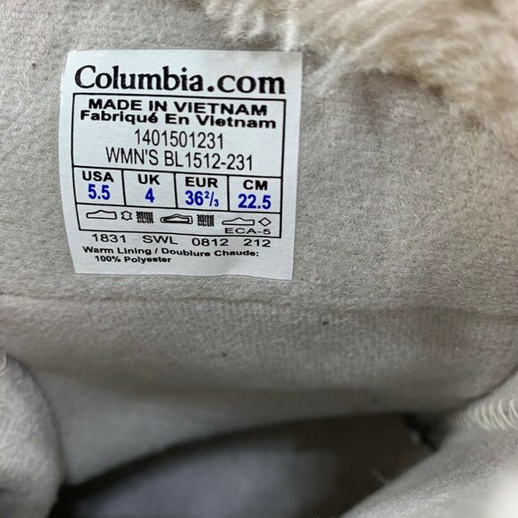 Columbia Womens snow Boots Suede Insulated Winter Sz 5.5 - Picture 8 of 10